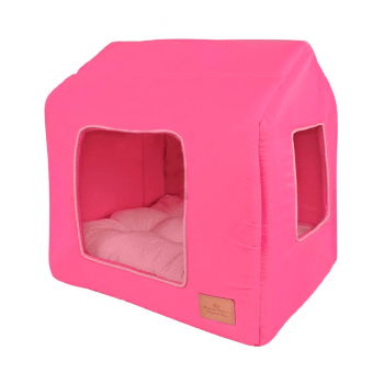 Cama Casinha Bonito pra Cachorro Geo Rosa