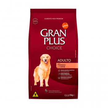 Ração GranPlus Choice Frango e Carne para Cães Adultos